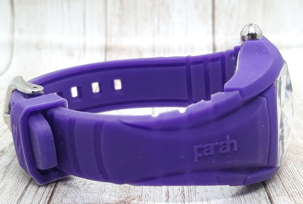 Chronotech Purple Parah Rectangle Unisex Watch Men Women Polycarbonate Rubber
