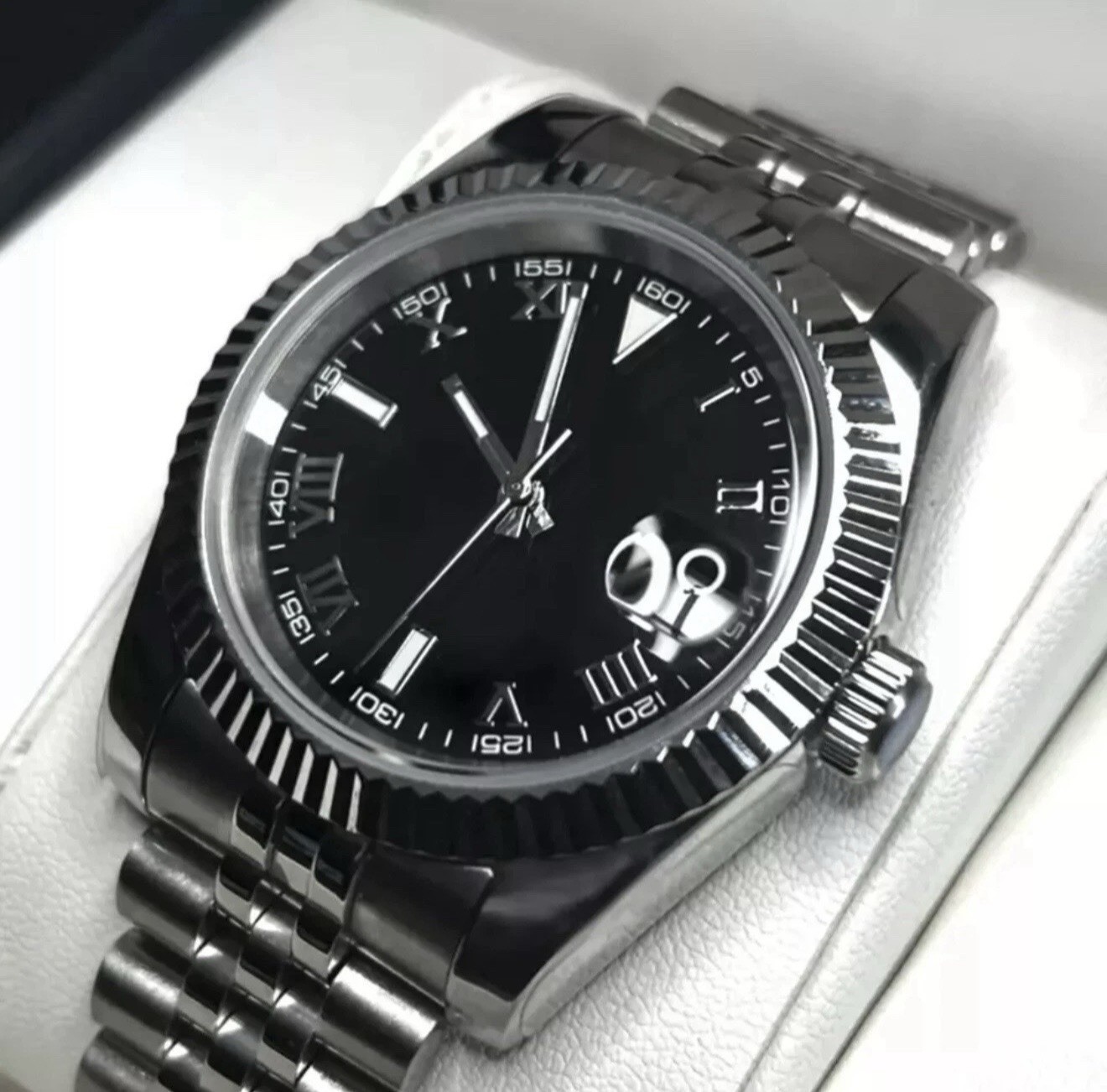 Custom Night Black 39mm DJ Style Mod Watch w/ NH35 Automatic