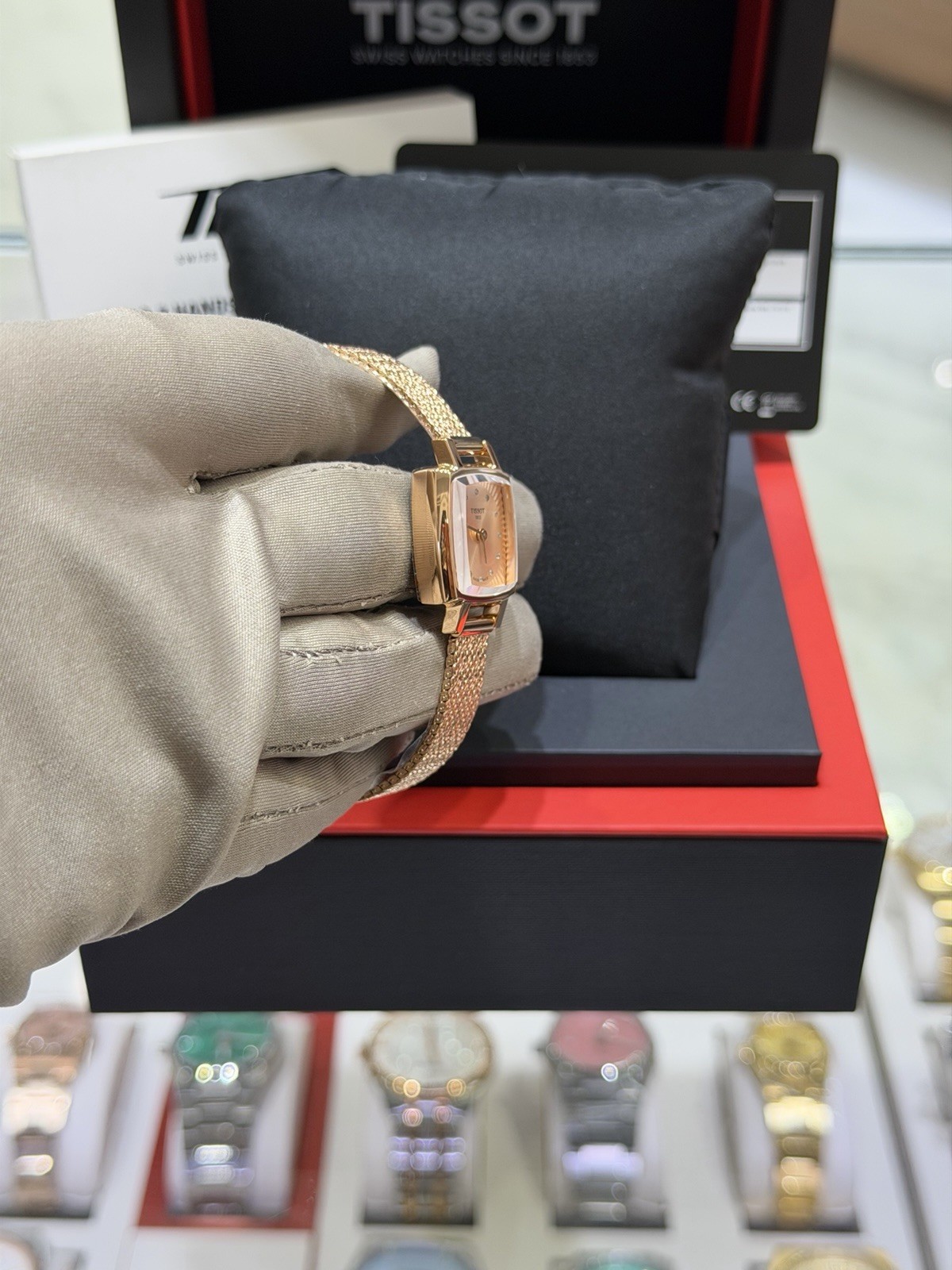 New Tissot Lovely Rose Gold Diamond Dial 22MM Women’s Watch – T058.109.33.456.00