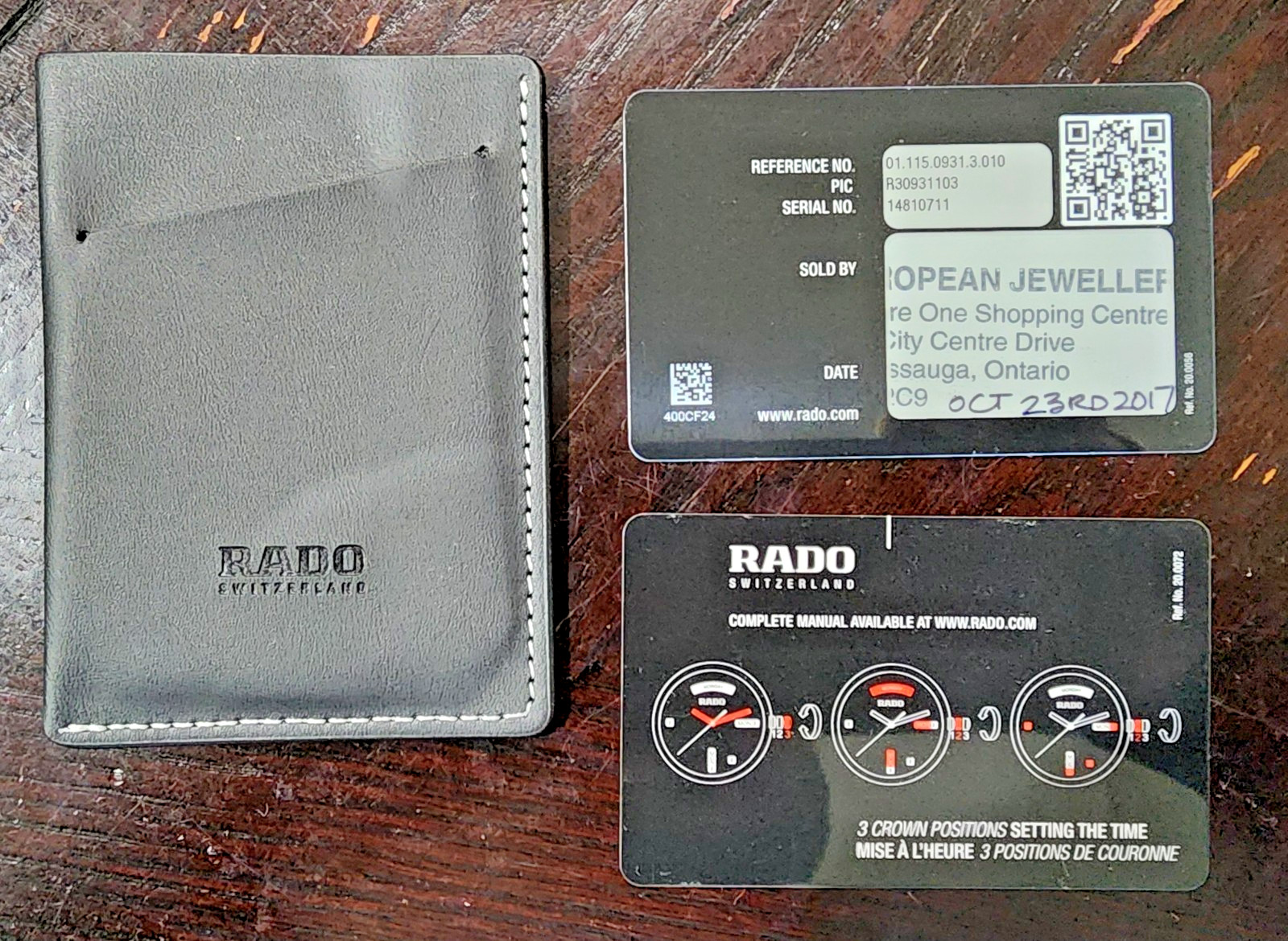 Authentic Rado Centrix R30931103 Quartz 38mm Two Tone Ceramic Watch Box Papers