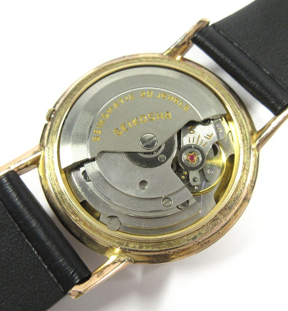 1960 Seiko Seikomatic J14064D Auto 20J Silver Dial Gold Filled 36mm Watch