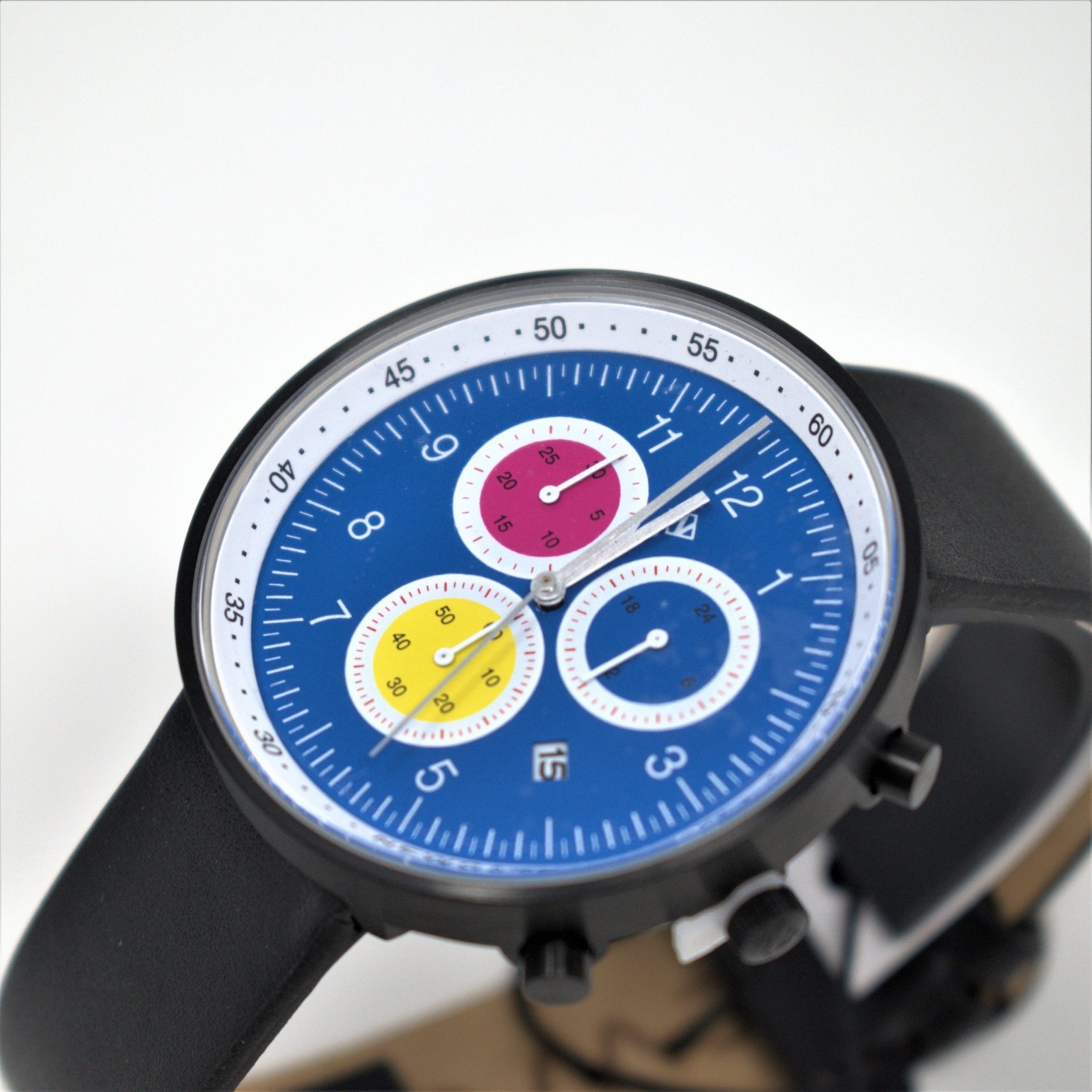 Newgate G6 Nassau Men’s Chronograph Watch Multicolour Canvas/Black Leather Blue