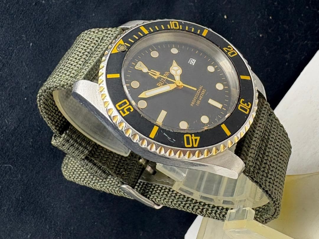 BULOVA Quartz Mens Stainless Diver 1.57in Watch