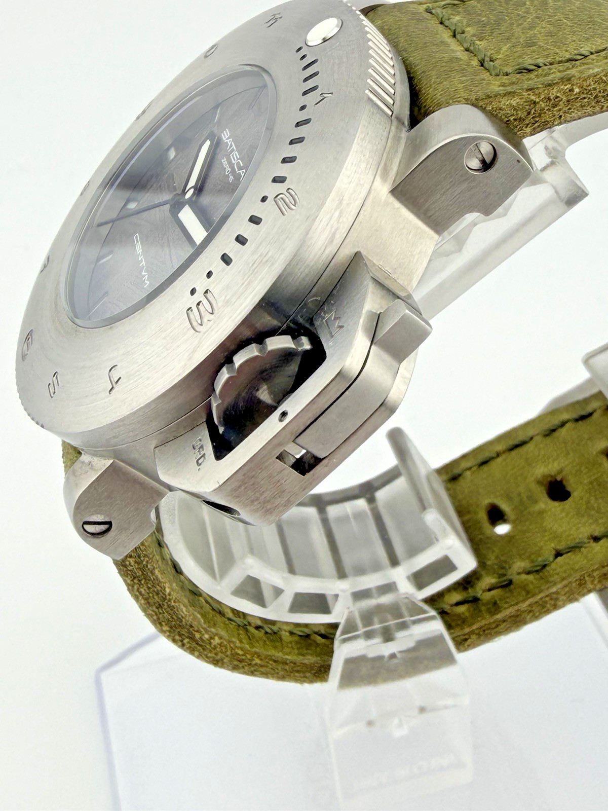 Batiscafo: Titanium G5, meteorite dial, Swiss movement, vintage strap, full set