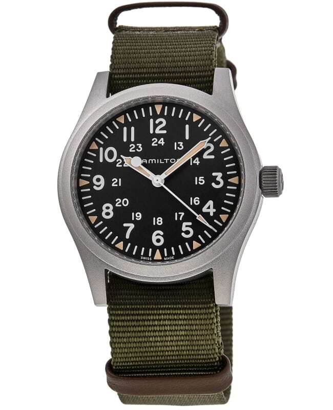 New Hamilton Khaki Field Mechanical Black Dial Textile Men’s Watch H69529933