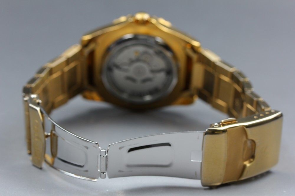Working item SEIKO 5 Sports SNZF22 7S36 03C0 black gold automatic men s 17274