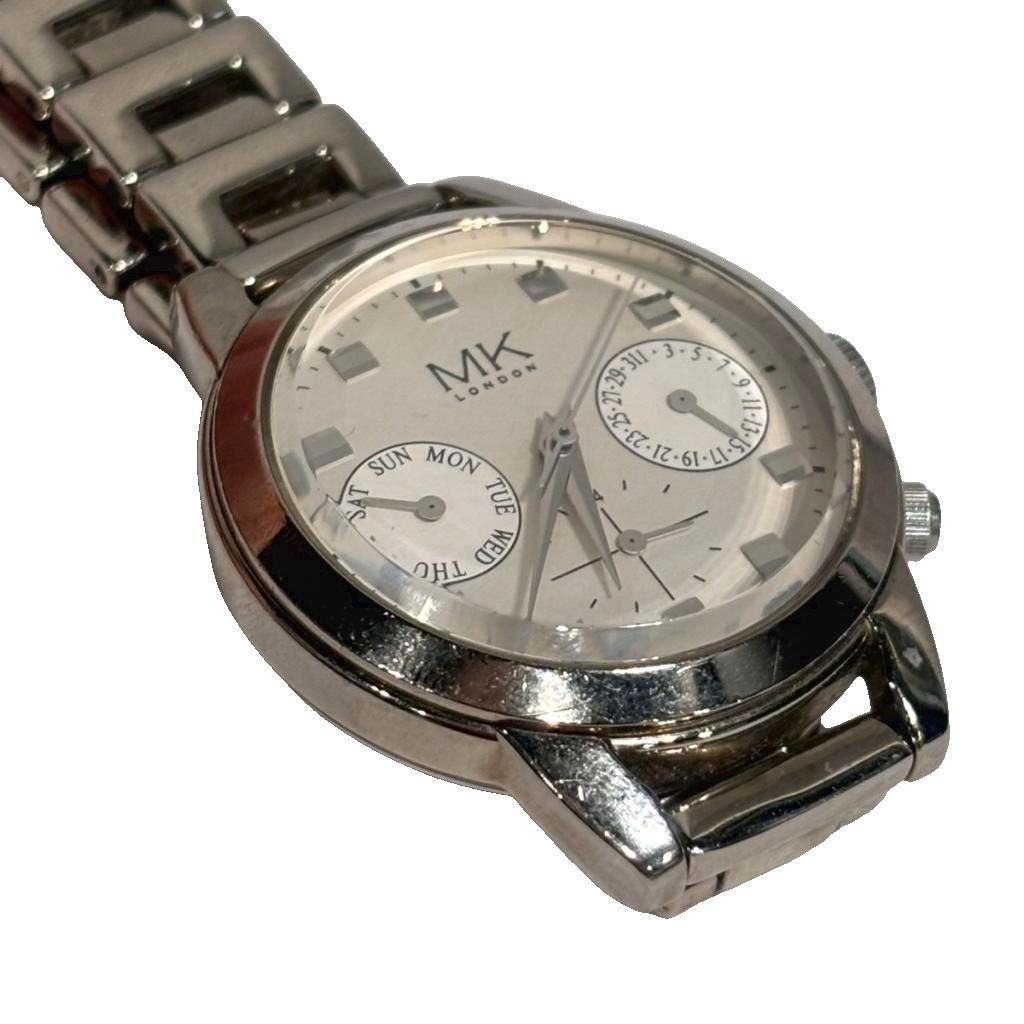[A1R] Used Michiko London Watch Quartz Silver Color GY99 Ladies Vintage [v6p]