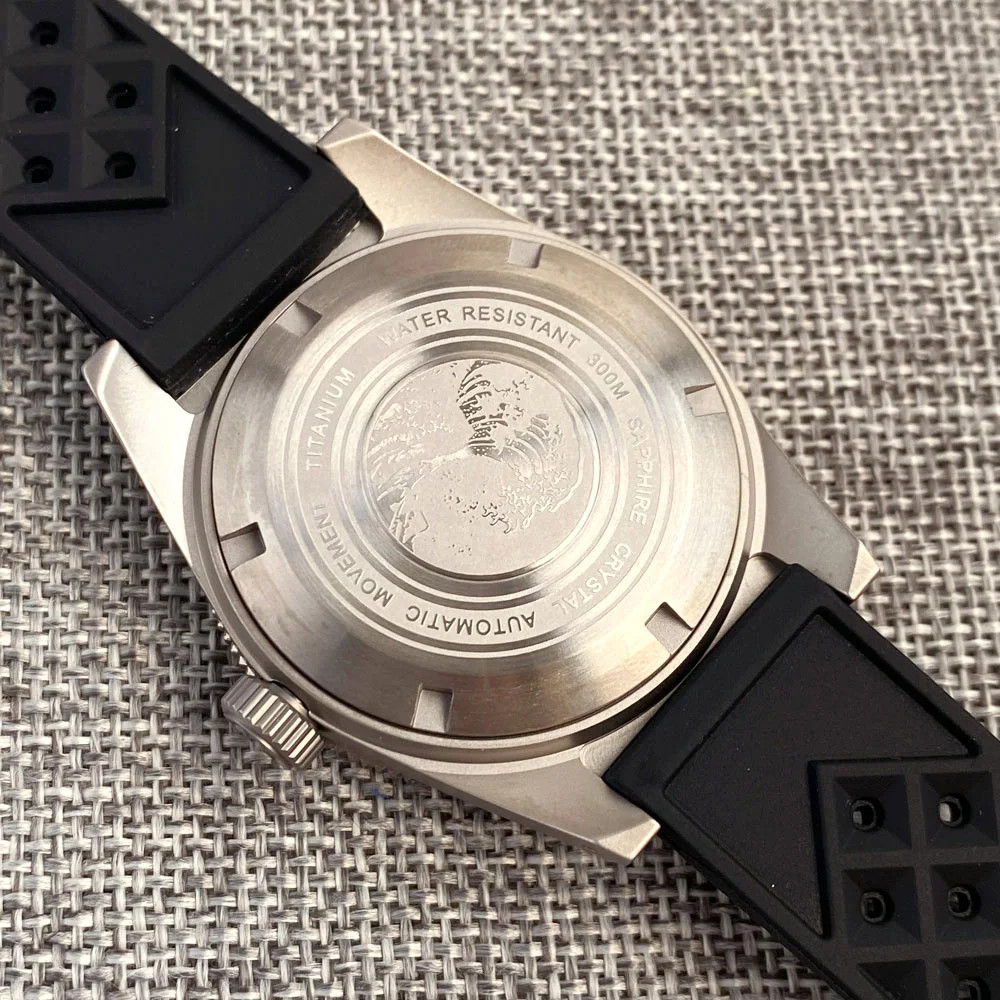 Tandorio 41mm Titanium Diving 62MAS Watch Black/Grey/Blue Dial NH35A PT5000 Move