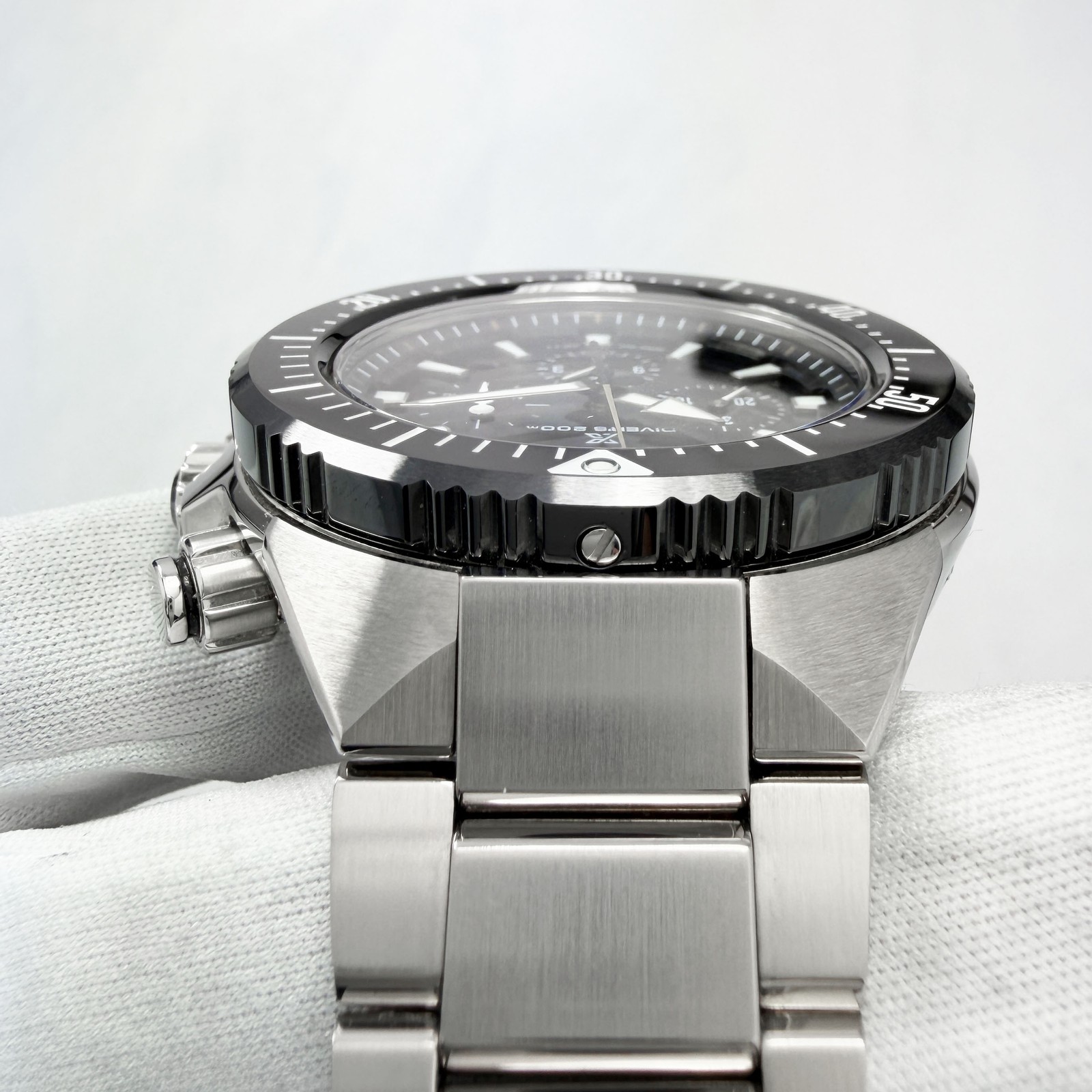 2020 Seiko Prospex Transocean Chronograph SBEC001 46.5MM Black Steel Box Paper