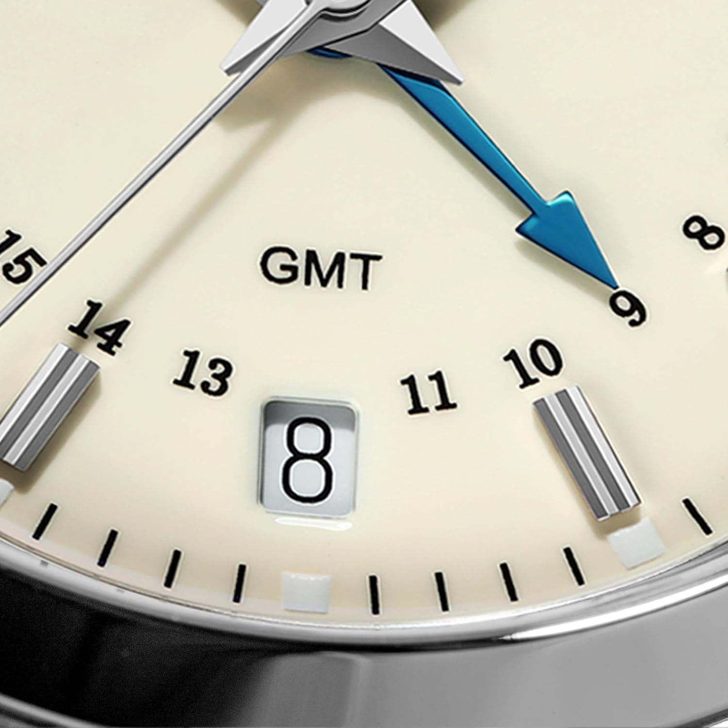 Elegant Quartz Sand Dial Dress Watch & Beige GMT Combo Set