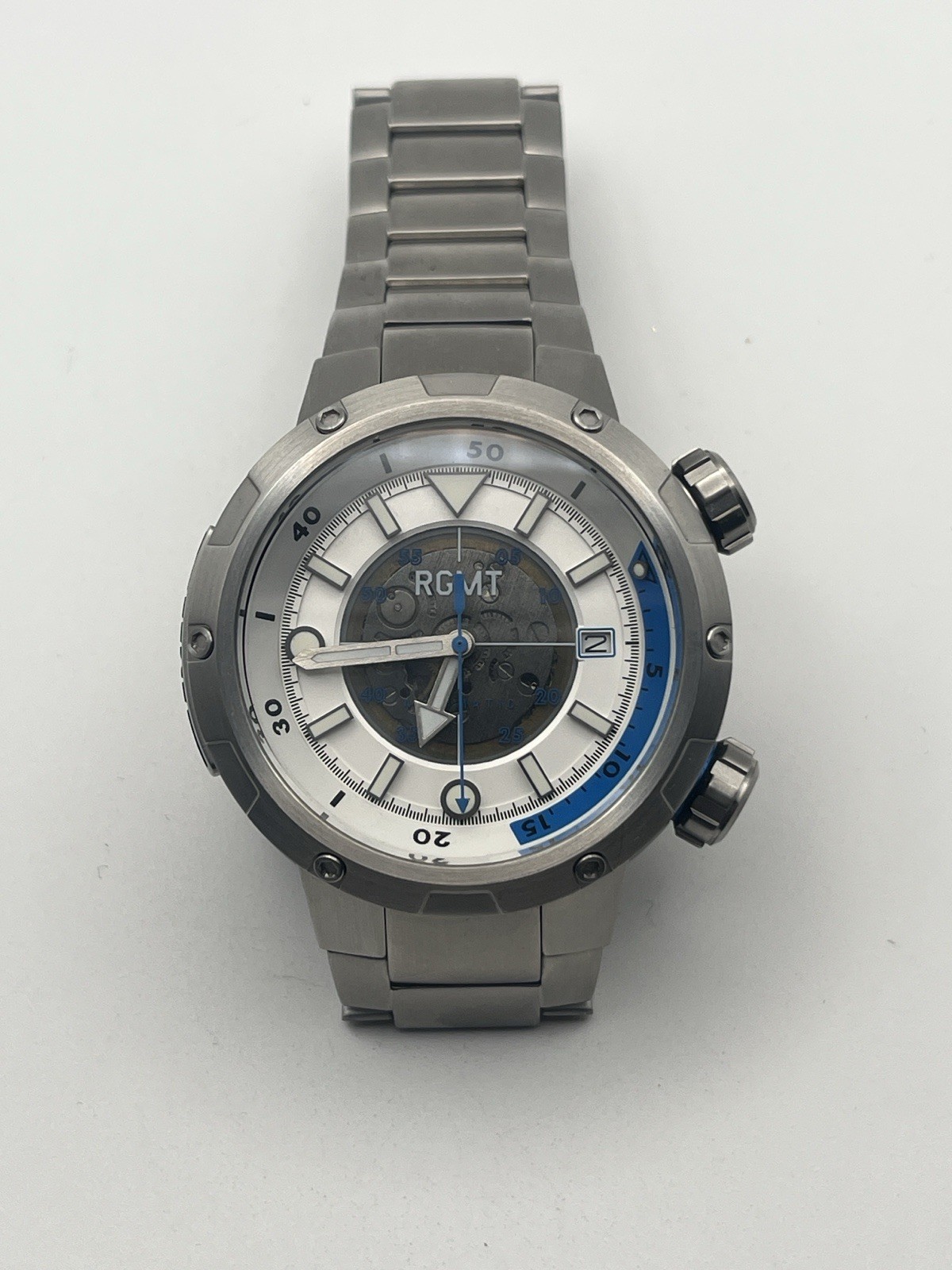 RGMT T-1 Sky White 48mm White Dial Automatic Stainless Steel Men’s Watch