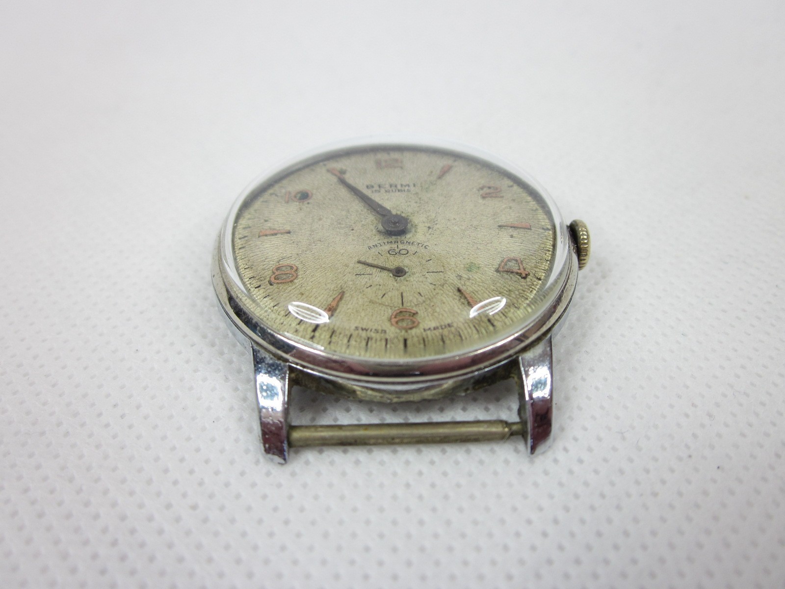 VINTAGE BERMI SWISS MECHANICAL MANUAL MENS WRISTWATCH 38MM WORKING