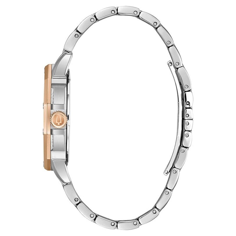 Bulova Men’s Silver Dial Silver-Tone Stainless Steel Band Analog Quartz Watch