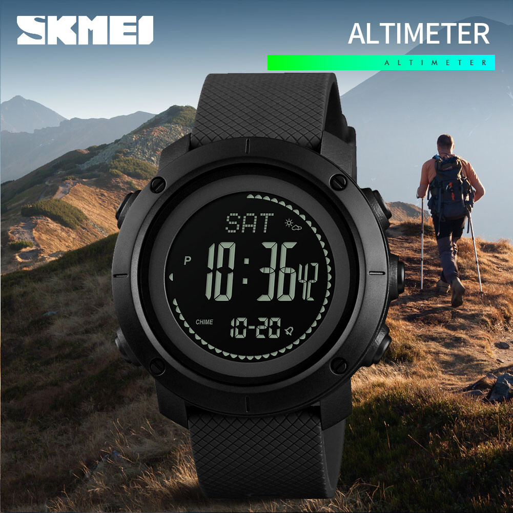 SKMEI MEN SPORTS WATCH THERMOMETER ALTITUDE PRESSURE DIGITAL WRISTWATCH 1427 0A
