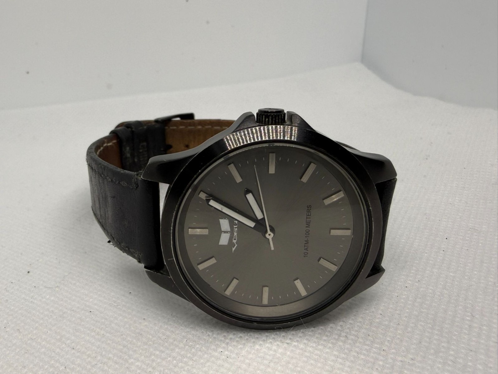 Vestal Heirloom Watch Matte Black Case Dark Grey Dial Luminous Hands