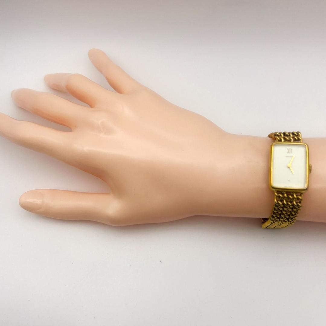 SEIKO 11-4650 Manual Wind Gold Bracelet Watch 15.5cm Working Used