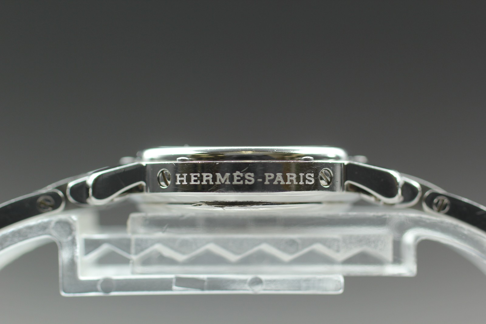 Vintage Hermes Clipper CL4.210 Black Dial Ladies Quartz 24mm Swiss Watch C.2000