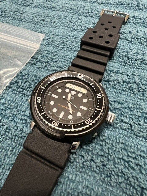 Seiko H558-5000 Arnie Ana-Digi Men’s Black Dive Watch – AMAZING CONDITION!!!