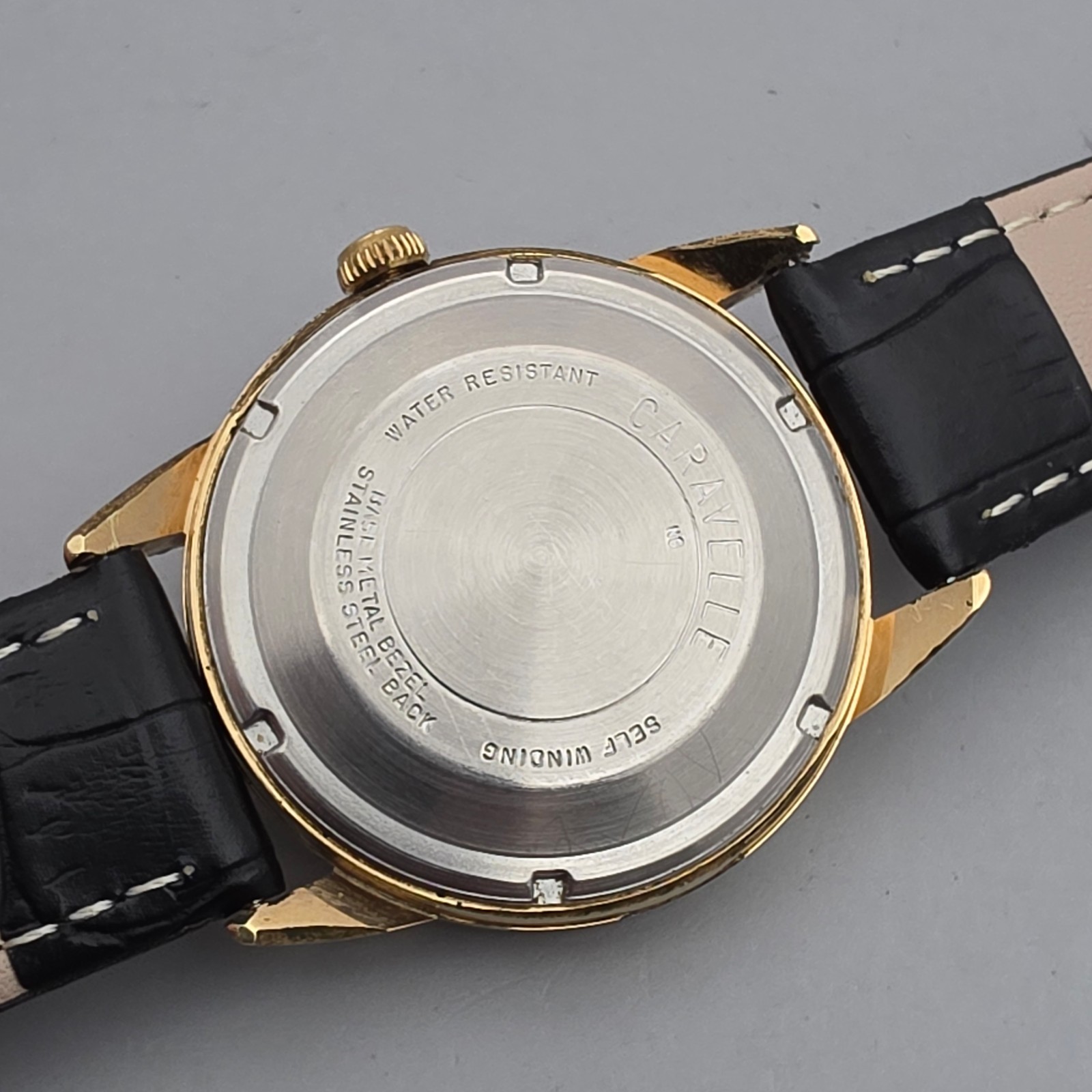 Vintage Bulova Caravelle men’s automatic watch Rocket second hand Germany 1976