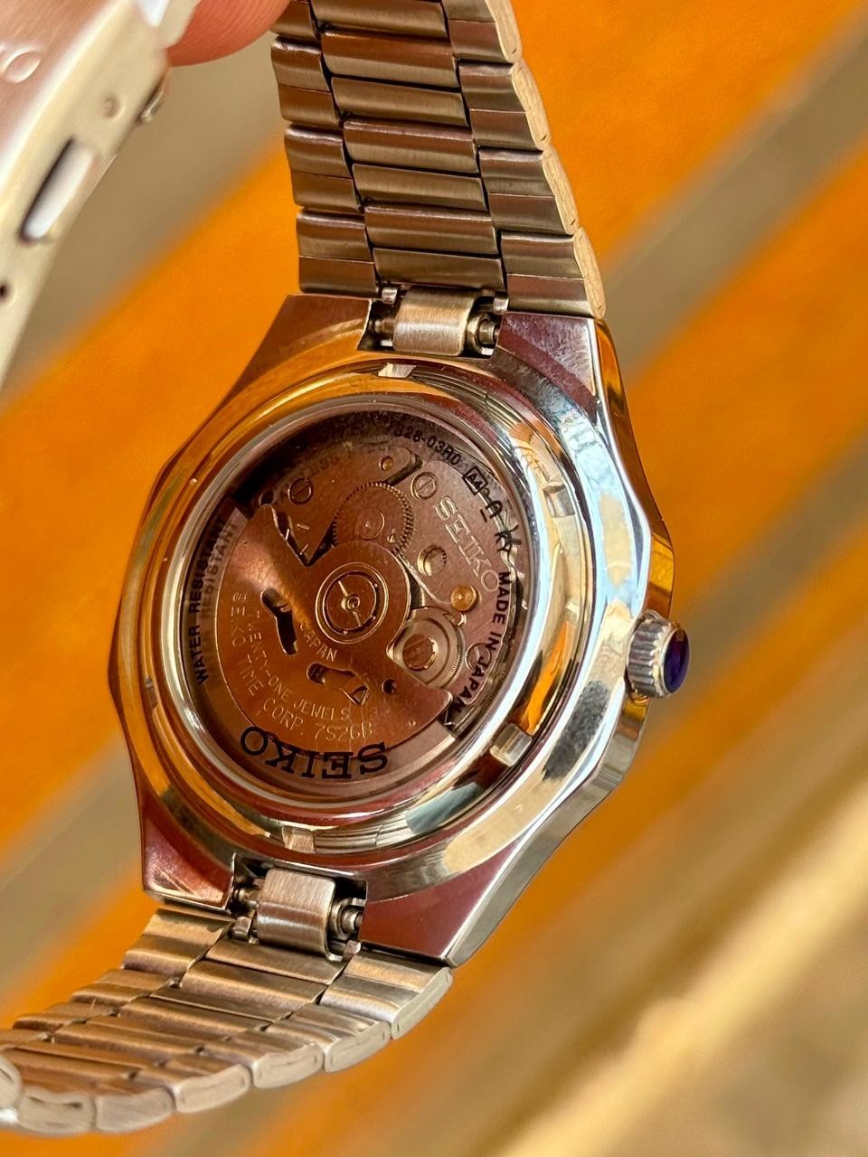 Seiko 5 SNKK55 Automatic Black Golden Day-Date Stainless Steel Men’s Watch