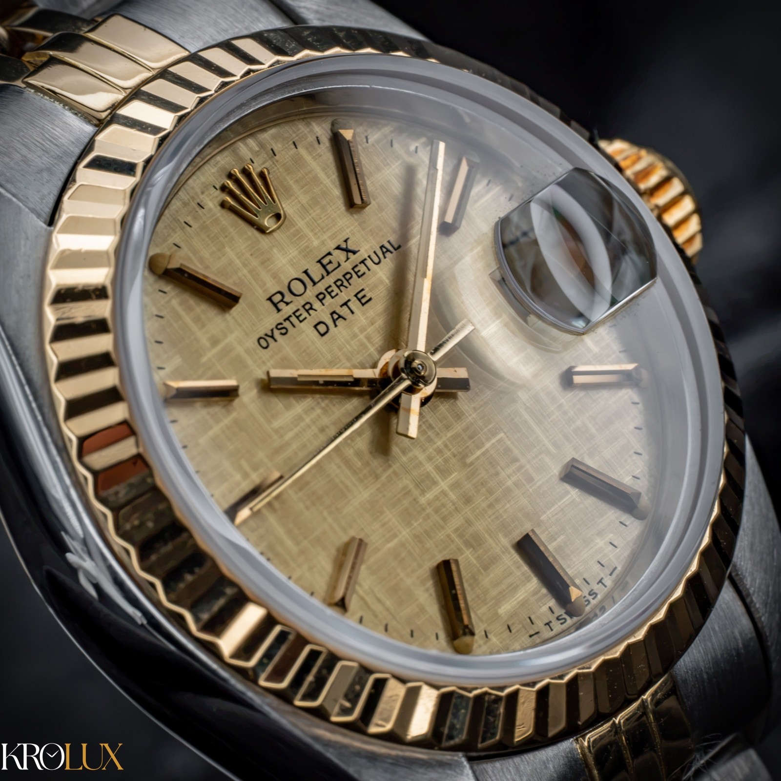1982 Rolex Lady-Datejust 26mm Two-Tone Linen Dial 69173
