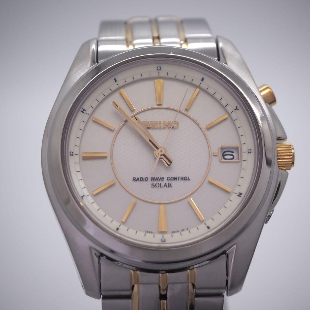 41 Working SEIKO Watch Radio Solar Men s Silver SEIKO Date
