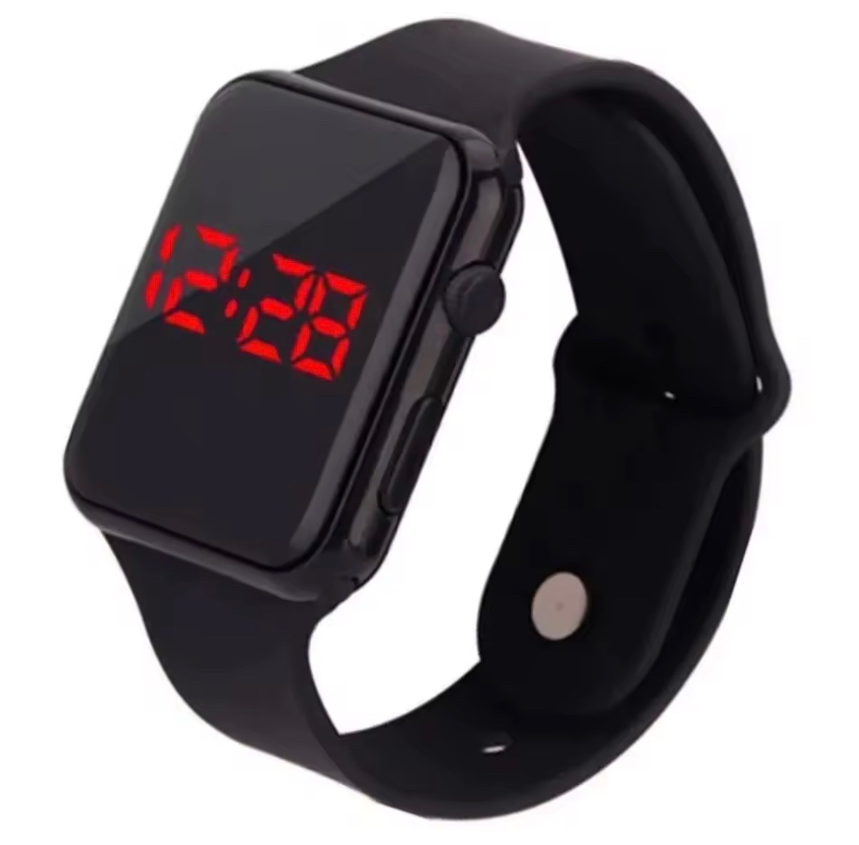 Simple Digital Watch for Men Women Fashion Sport LED Electronic Watch Black Sili