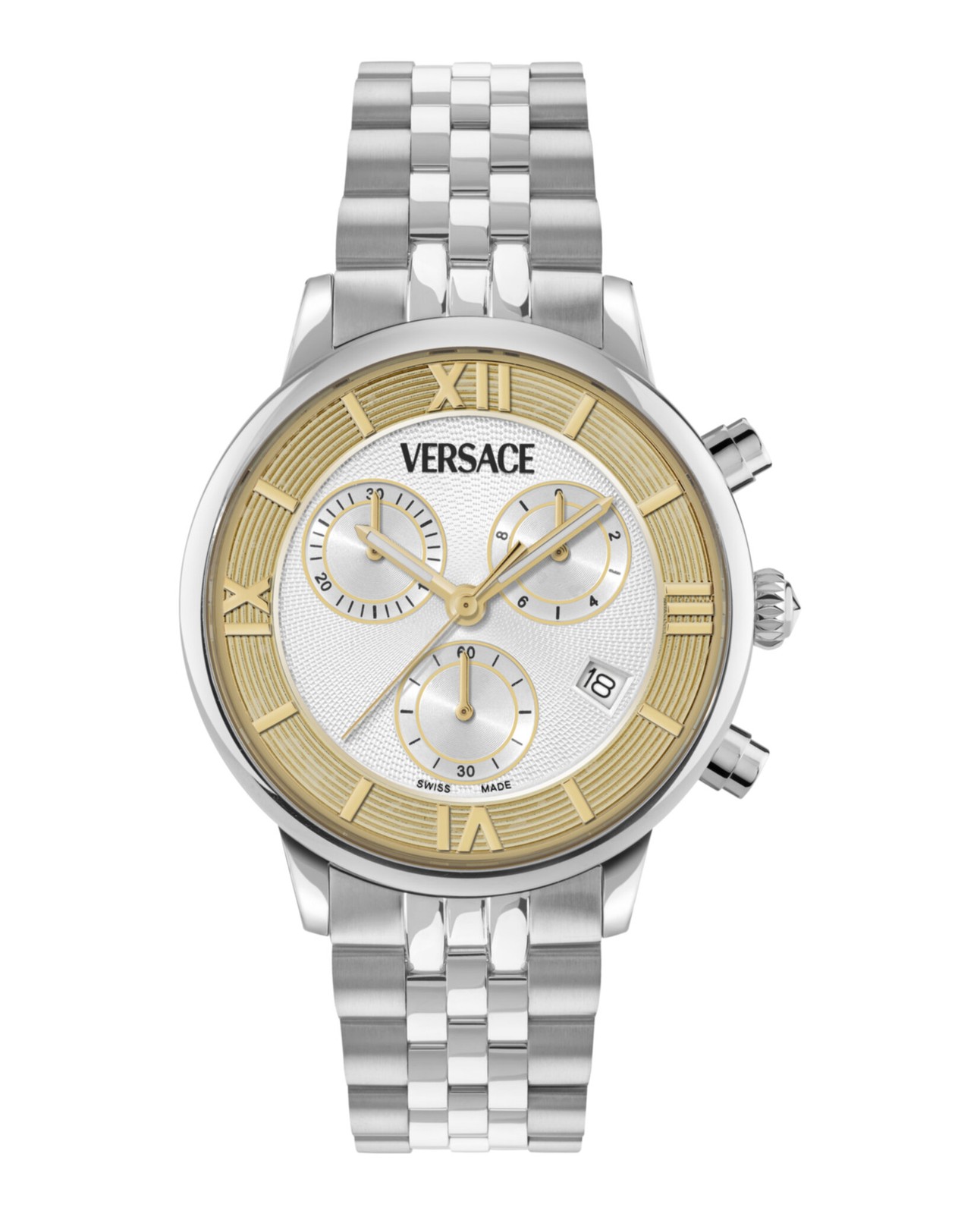 Versace Classic Round Chrono Women’s Watch, Swiss Made Luxury Designer Watch
