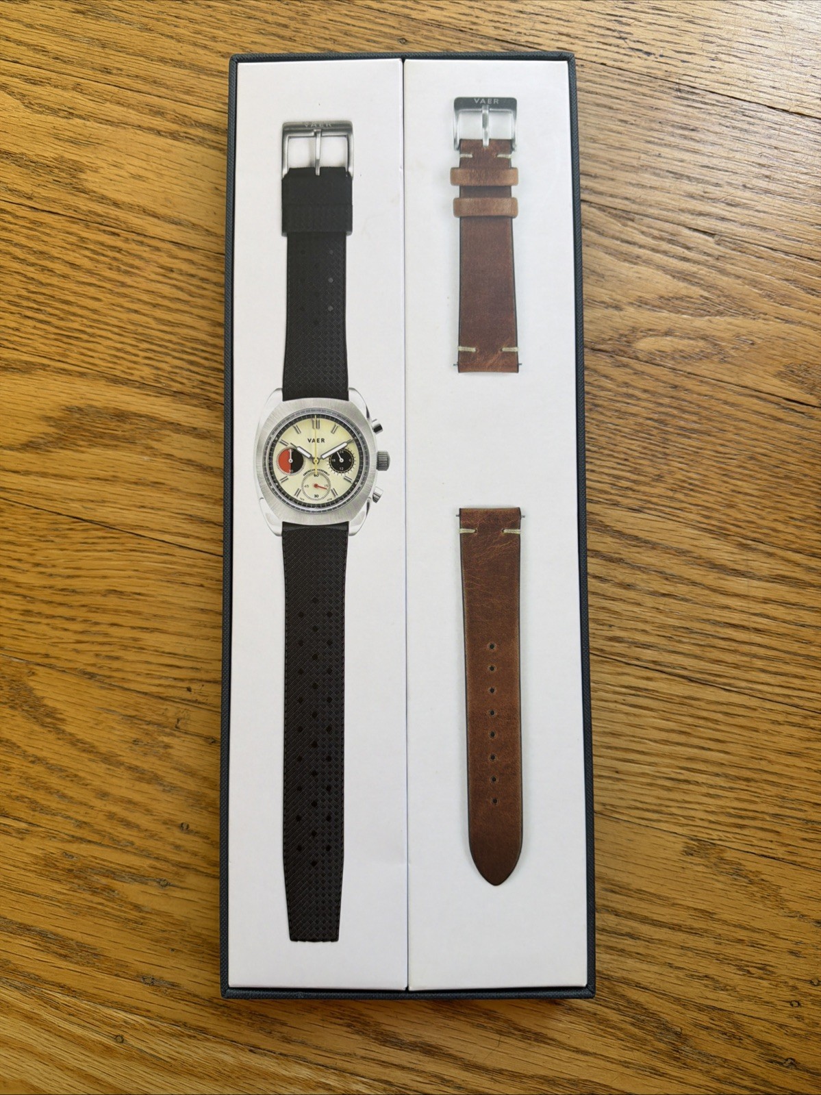 Vaer R1 Racing Chronograph Cream 42mm Watch USA