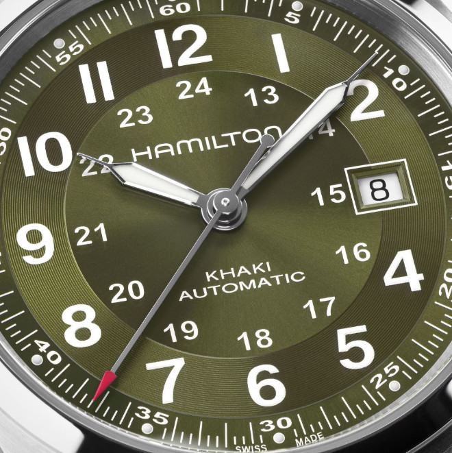 Hamilton Khaki Field Automatic Green Dial 42mm Men’s Watch H70605560
