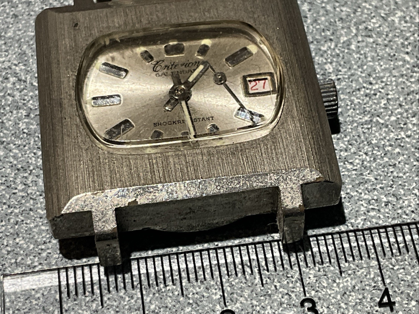 1970’s Criterion vintage men’s mechanical wristwatch 1 JEWEL FOR PARTS REPAIR