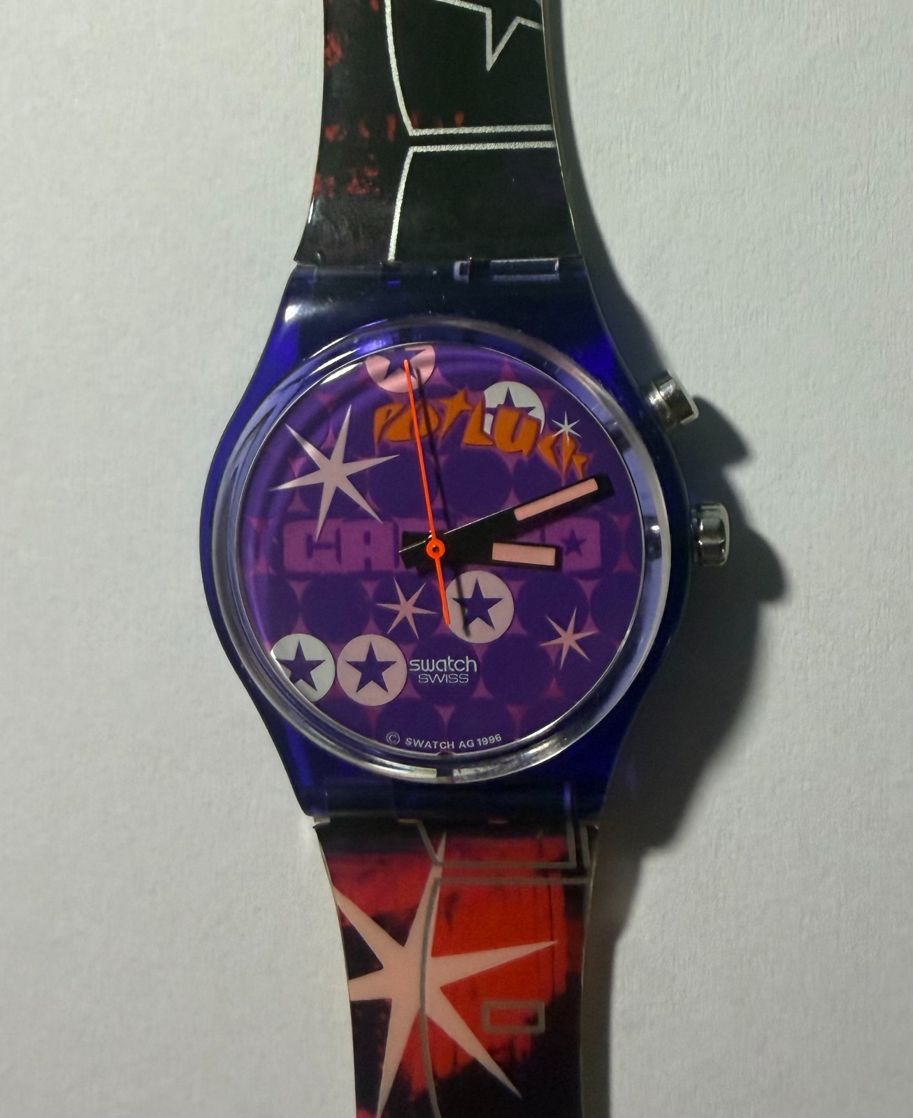 Swatch Watch POTLUCK GN901 – Not Ticking – SOLD “AS-IS” PARTS OR REPAIR