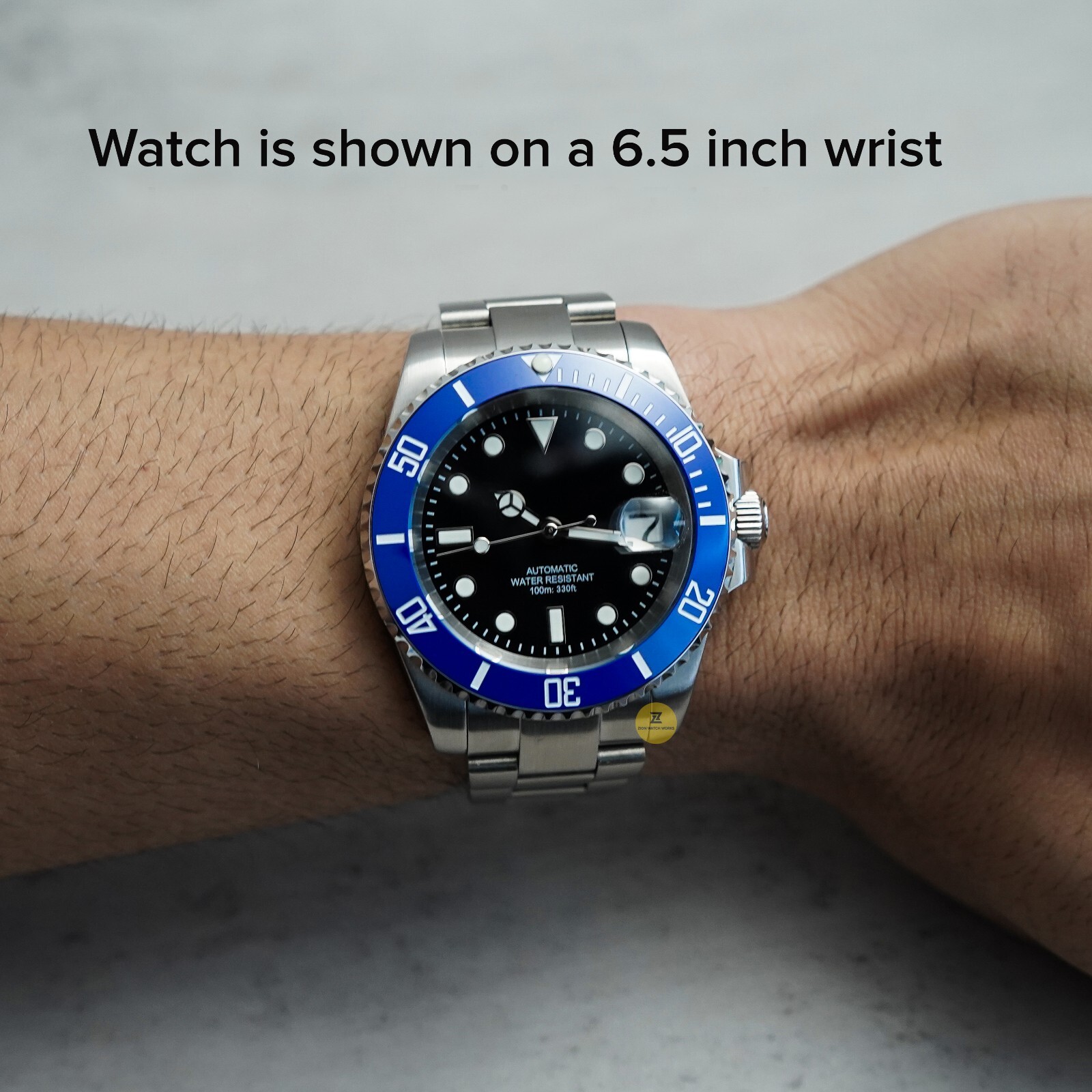 40mm Cookie Monster Sub Date Style Mod Watch NO LOGO w/ NH35 Automatic Movement