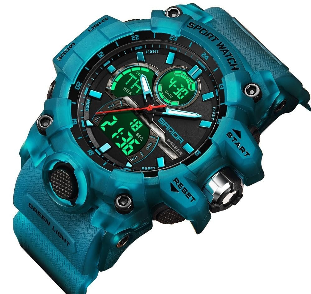 FANMIS Men’s Solar Powered Quartz Wrist Watch Analog Digital Sports