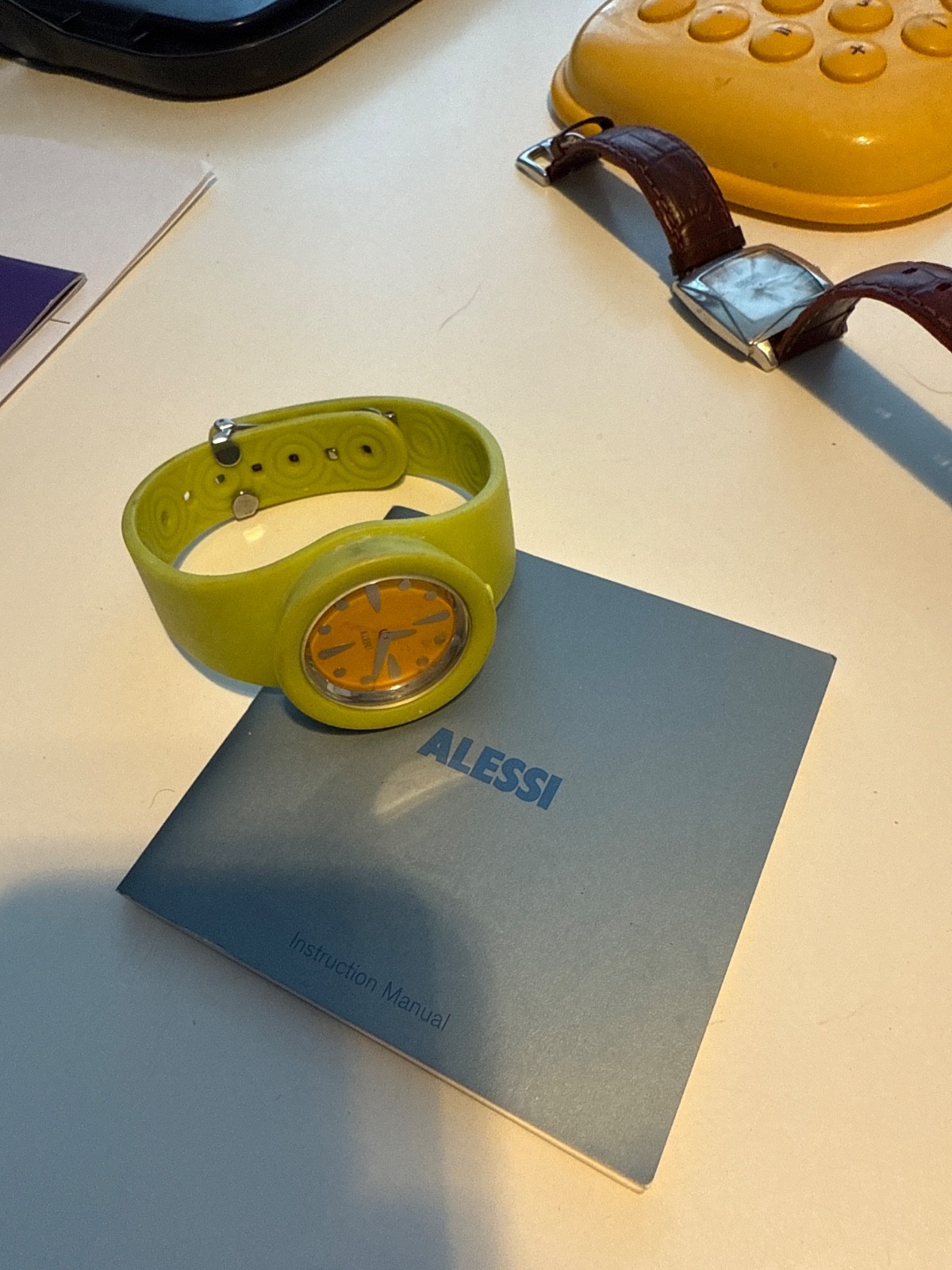 Alessi AL1000 Calumet Watch Stefano Pirovano Green/Orange Unisex WR to 30m