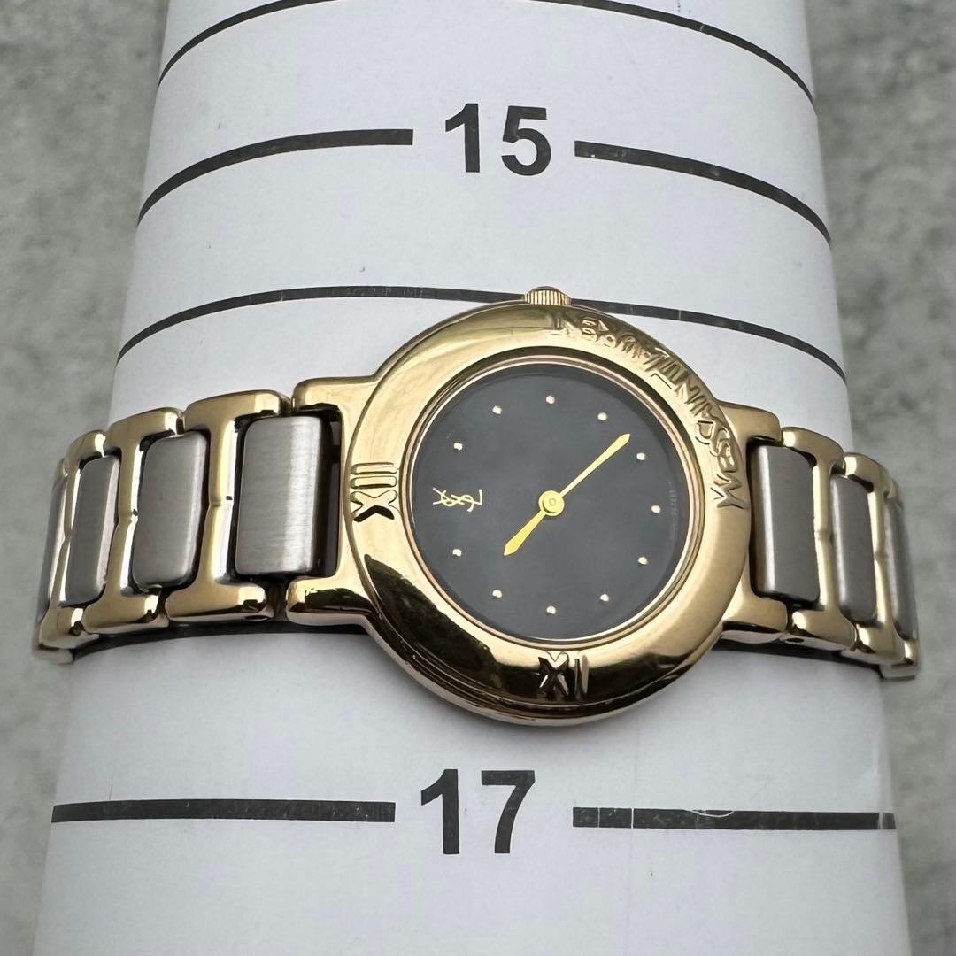 Yves Saint Laurent YSL 2200-229789Y Black Roman Dial Quartz Watch