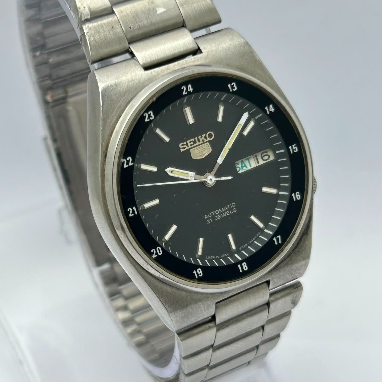 Seiko 5 Automatic Railway Time 7S26-3160 Day/Date Vintage Men’s Watch