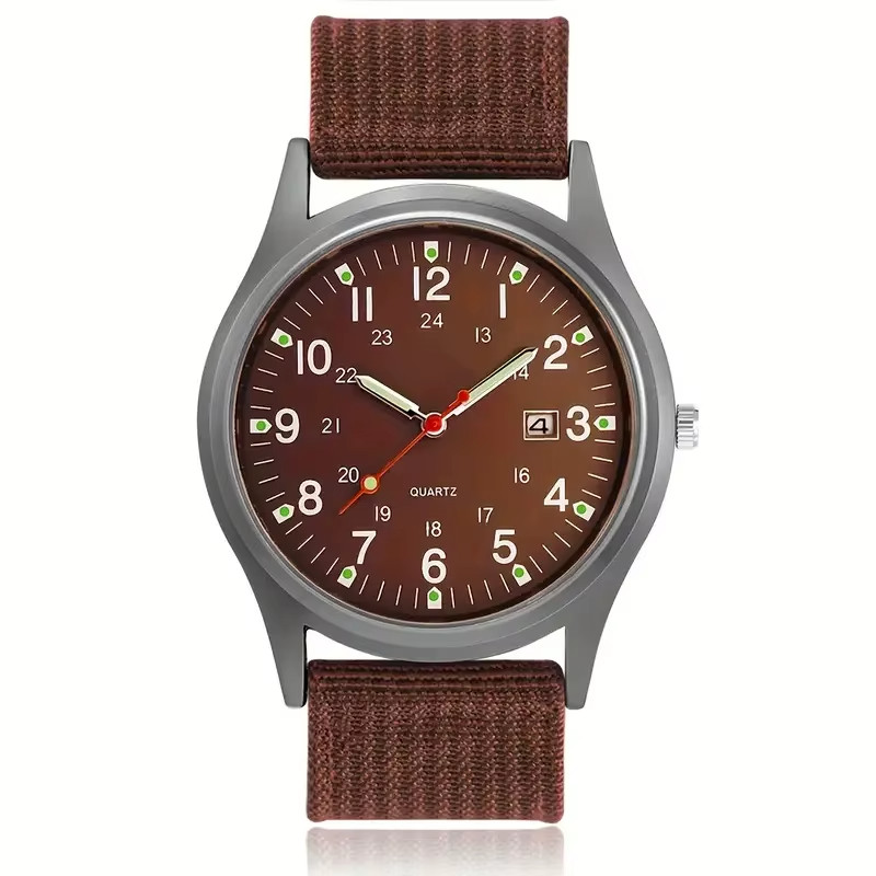 Military Watch Army Durable Water Proof Luminous 24Hours Dial Nylon Strap USA