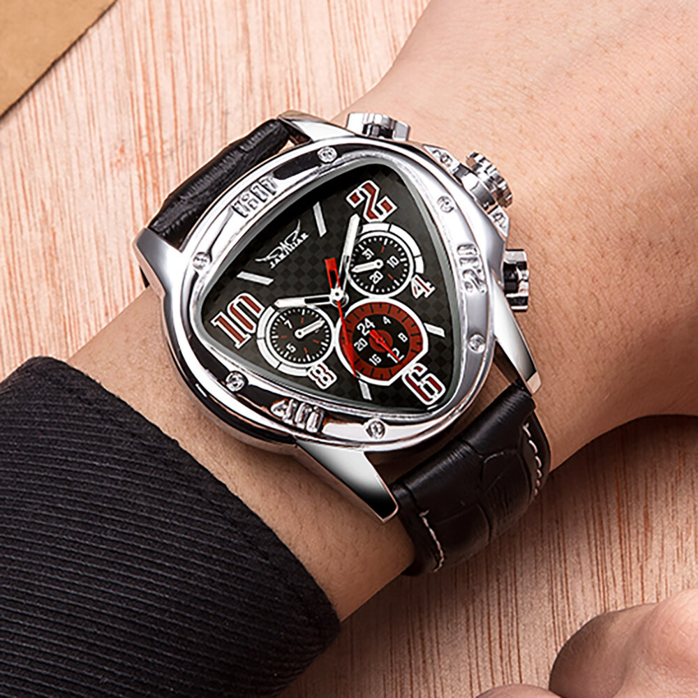 JARAGAR Geometric Triangle Men’s Sports Watch Automatic Mechanical Wrist Watches