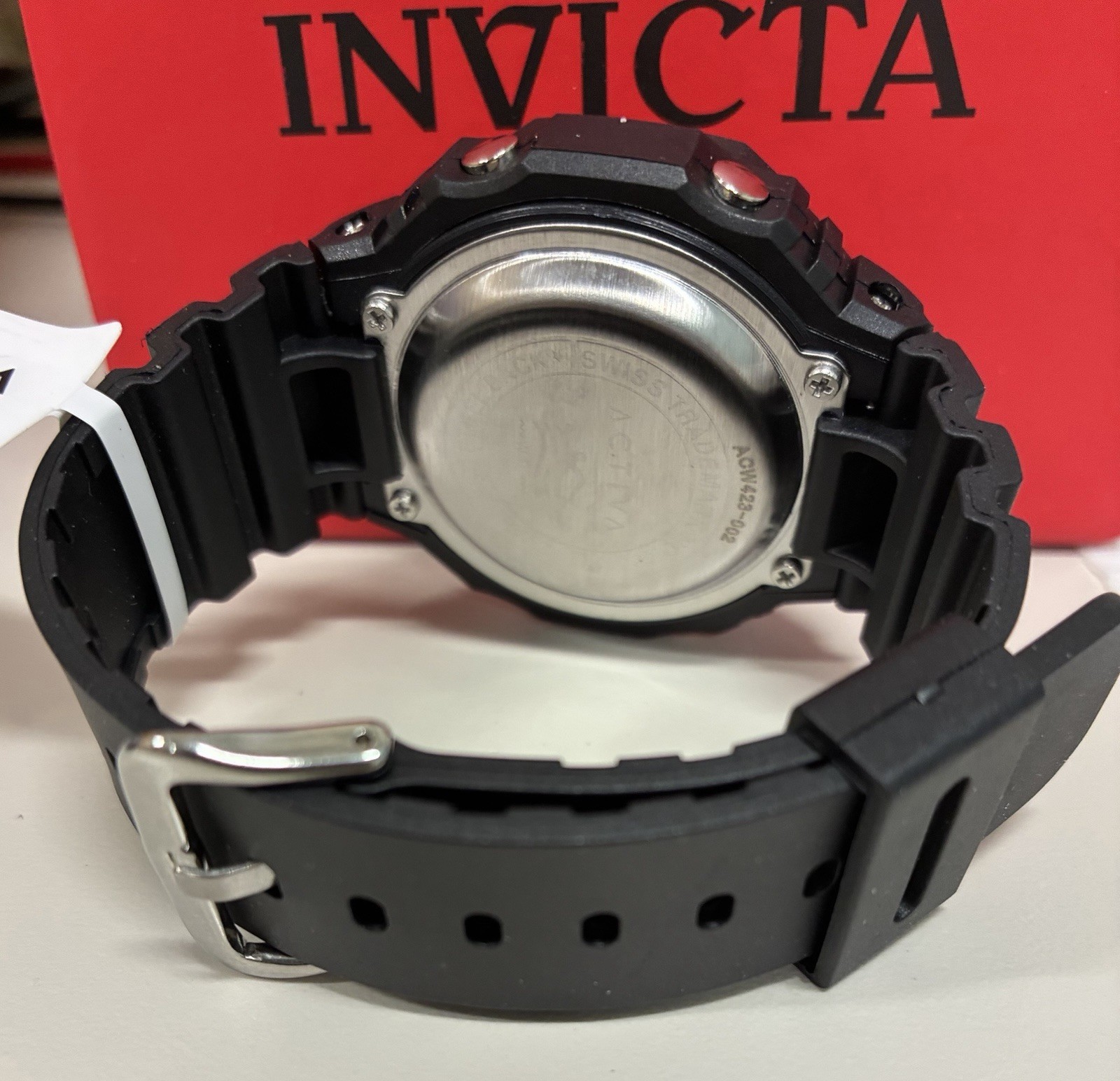 Activa Dual Time Quartz Analog/Digital Watch 44mm Black 30m Strap acw423-002