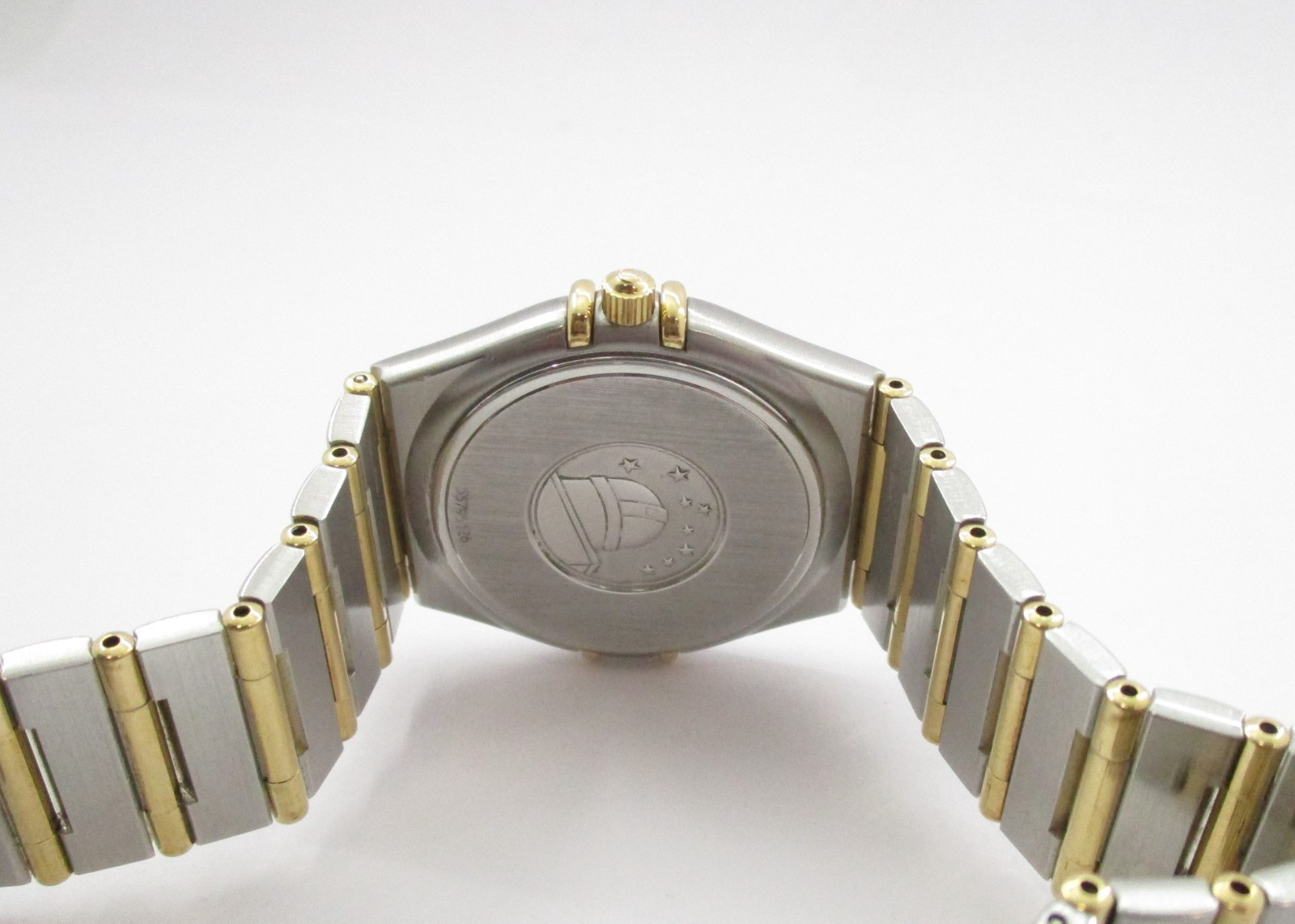 1995 Vintage Omega Constellation Stainless and 18K Gold Swiss Quartz Wristwatch