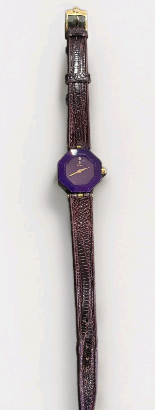 🔥H.Stern Sapphire Safira 18 K Gold Quartz Diamond Ladies Watch Leather Band🔥