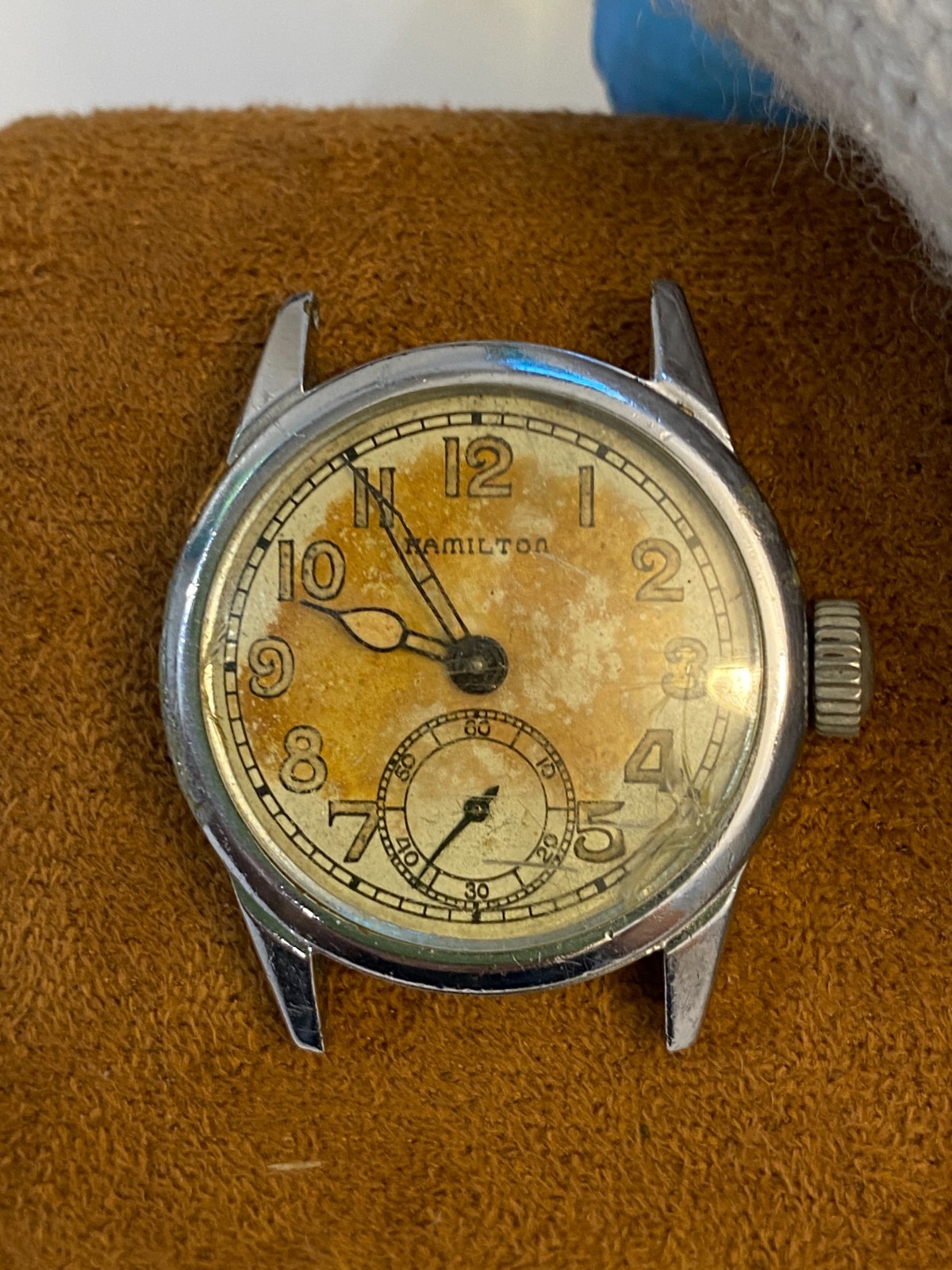 WWII Hamilton 987A ORD DEPT US Army Military Watch OD-14581 17J Parts Vintage