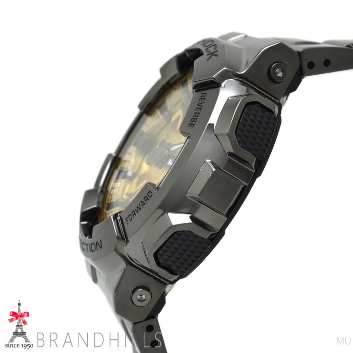 CASIO G SHOCK Analog Digital 110 Series Quartz Gold Dial GM 110BD 1A9JF