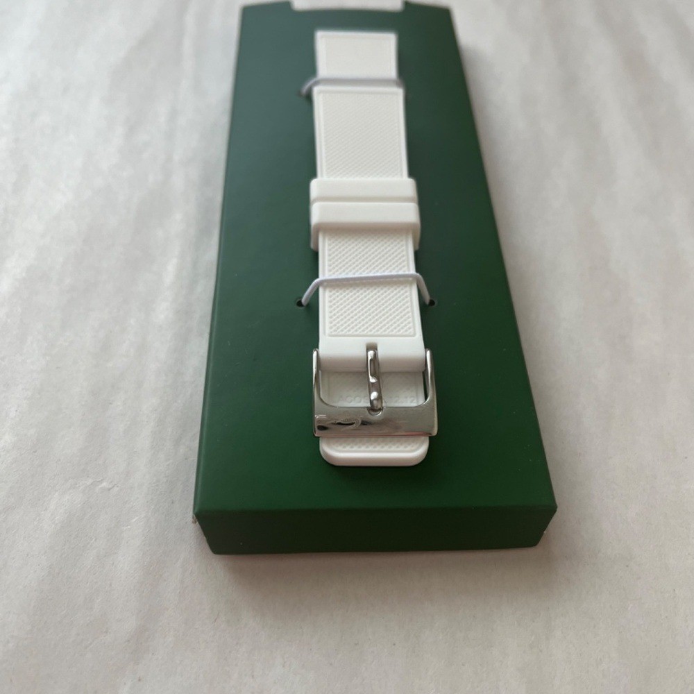 Lacoste Casual White Silicone Strap For Apple Watch® Unisex Logo 38mm/40mm