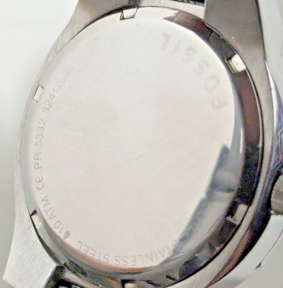 Fossil International Paper Men’s Watch w/ Date Quartz 10 ATM WR – Runs Tested