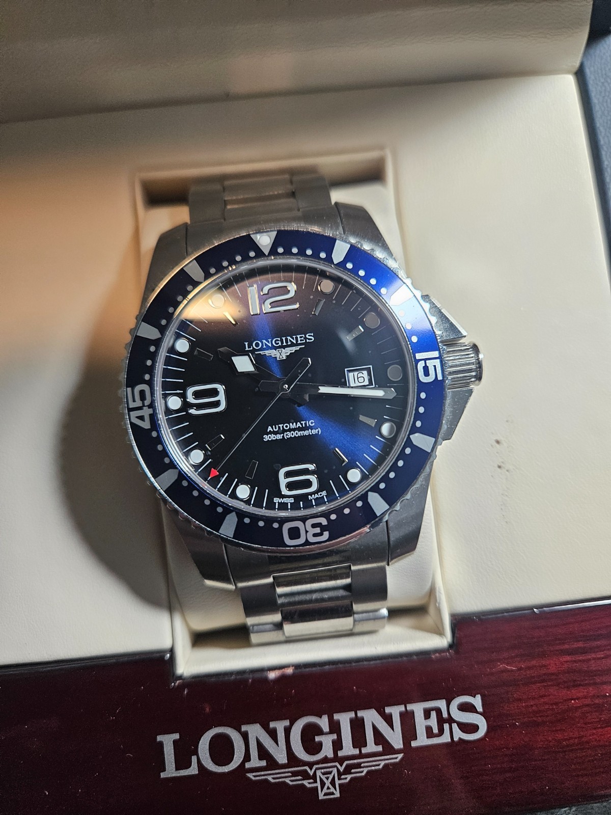 44mm Longines HydroConquest Automatic Blue Dial Men’s Watch L3.841.4.96.6