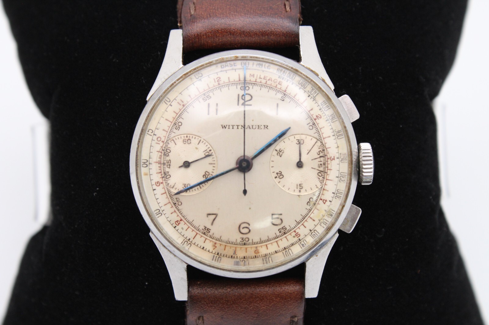 Longines Wittnauer 32mm Pilot’s Chronograph 2 Register Vintage 1940s WWII Era
