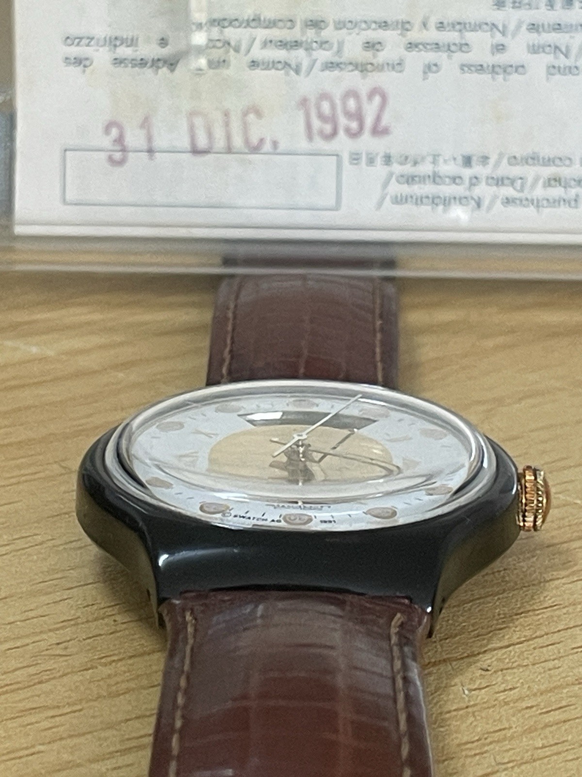 Swatch Swiss AG 1991 37mm Watch Full Set Original Mechanical Automatic Watch