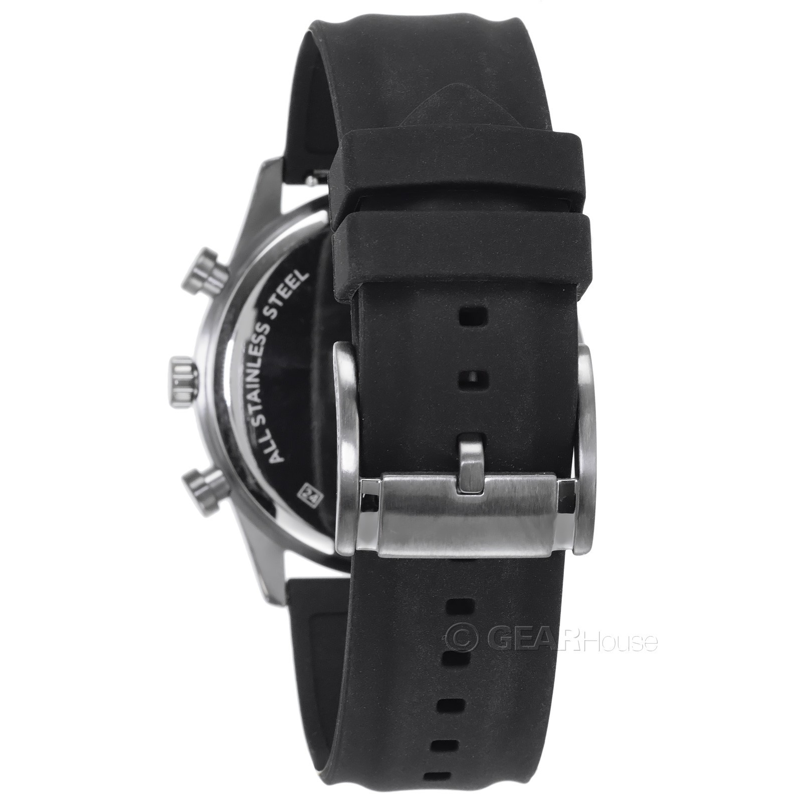 FOSSIL Sullivan Mens Gray Multifunction Watch, Black Dial, Soft Silicone Band